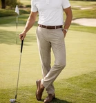 Ballin Super 120S Pure Wool Comfort Eze Pleated Mens Dress Pants 38X30 Beige. Fixed Price $31.49.