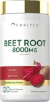 Beet Root Capsules 8000MG 120 Count Non-gmo, Gluten Free By Carlyle. Fixed Price $11.99.
