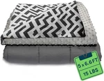 Quility Weighted Blanket For Adults - 15 Lb Queen Size Heavy Zebra Print. Fixed Price $59.99.