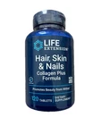 Life Extension Hair, Skin & Nails Collagen Plus Formula 120 Tablets Exp 7/26. Fixed Price $16.20.