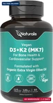 Naturalis Vegan Vitamin D3+K2 From Algae 5000 Iu With 120MCG MK7 So. Fixed Price $14.30.