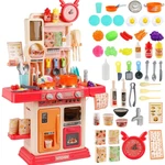 Kids Kitchen Play Set Toys 42 Pcs Cooking Accessories,light,sound,cookwares. Fixed Price $29.96.