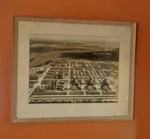 Framed Aerial View Photo Wwii Era "zeitz" Germany Synthetic Oil Plant. Fixed Price $45.00.