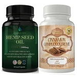 Hemp Seed Oil Healthy Skin Joint Supplement & Cinnamon Extract Weight Management. Fixed Price $47.94.