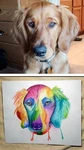 Custom Pet Portrait Hand Painted Dog Cat 10X7. Fixed Price $180.00.