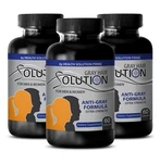 Melanin Longevity Support - Anti Gray Hair Deep Root Invigoration 3 Bottle. Fixed Price $51.25.