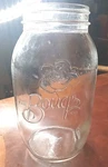 The Bougs Co. 1/2 Gallon Floral Clear Glass Jar. Db. Fixed Price $9.82.