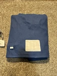 Sunbeam Velvet Heated Throw Blanket, 63 X 82", Soft, Auto Off Blue. Fixed Price $25.00.