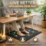 Earthing Grounding Desk Mat Foot Pad Stress Relief Silver Fiber W/cord. Fixed Price $19.99.