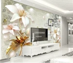3D Lily Butterfly ZHUA14334 Wallpaper Murals Removable Self-adhesive Amy. Fixed Price $68.64.