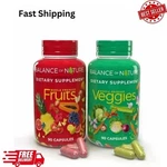 Natures Fruits & Veggies Balance Dietary Supplement (2 Pack 90 Capsules Each). Fixed Price $35.99.