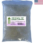 500 Bulk Empty Gelatin Capsules Resealable Bag, Kosher & Preservative Free. Fixed Price $19.68.