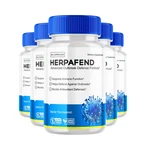 5-PACK Herpafend Capsules Supports Healthy Clear SKIN-300. Fixed Price $63.95.