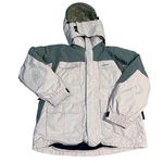 Laconia Swiss Quality Winter Parka Jacket Cream Sage Green Faux Fur Hood. Fixed Price $89.99.