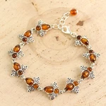 Adjustable Baltic Amber Busy Sterling Silver Bracelet 10 Hallmarked. Fixed Price $153.27.