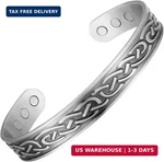 Earth Therapy Pure Copper Celtic Pewter Magnetic Bracelet - Unisex Sport Band Wi. Fixed Price $33.73.