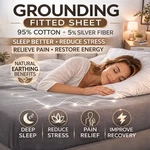 Grounding Earthing Fitted Sheet Twin 5% Silver Fiber Bed White. Fixed Price $39.99.