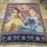 Disney Cinderella Belle Sleeping Beauty Throw Blanket Preowned Great Condition. Fixed Price $24.99.