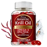 Antarctic Krill Oil OMEGA-3 Epa, Dha, Astaxanthin, Anti Aging, Memory Support. Fixed Price $31.78.