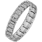 Feraco Magnetic Bracelet For Men Titanium Steel One Size, Silver. Fixed Price $31.21.