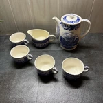 Vintage Electric Water Heater Cup Set Coffee Teapot Blue Floral Japan. Fixed Price $49.95.