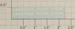 Flyer WSD10 White "american Lines" Water Soluble Decal (2) (10). Fixed Price $30.00.