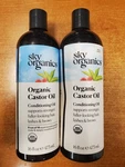 2 Pack: Sky Organics Castor Oil For Hair & Skin Care 16OZ Ea (7043) E4C. Fixed Price $26.99.