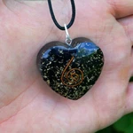 Natural Black Tourmaline Necklace Orgonite Crystal Heart Orgone Energy Pendant. Fixed Price $16.98.