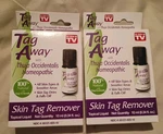 2X Tag Away Skin Remover Expires 07/27 As Seen On Tv 0.34 Oz (10 Ml). Fixed Price $32.95.