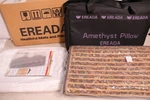 Ereada Soft Amethyst Tourmaline Jade Pillow 20" X 12" 4" For Infrared Mats. Fixed Price $133.00.