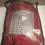 Weighted Throw Blanket 60X80IN 17LB Red Machine Washable Solid Bedroom. Fixed Price $25.00.