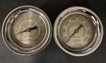 Antique American Lafrance Fire Engine Chrome Brass Gauge Set Water And Compound. Fixed Price $599.99.