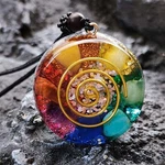 7 Chakra Orgonite Healing Pendant Natural Gemstone Resin Charm Necklace. Fixed Price $11.50.