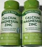 Pack Calcium Magnesium Zinc Complex 180 (2X90) Vegan Caplets Non-gmo Free Ship. Fixed Price $13.90.