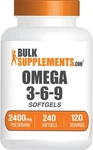 Bulksupplements.com Omega 3-6-9 Softgels Triple Supplement, From Flaxsee. Fixed Price $24.00.