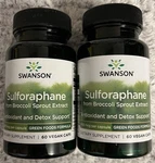 Swanson Sulforaphane From Broccoli Sprout Extract 400 Mcg 2X60 Veg Caps. Fixed Price $18.75.