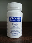 Pure Encapsulations Folate 400 Metafolin L-5-MTHF 90 Capsules. Fixed Price $15.00.