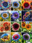 Mixrug Multi-colored Sunflower Seeds For PLANTING,100+ Rare. Fixed Price $13.15.
