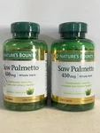 Lot Of Natures Bounty Saw Palmetto 450 Mg - 500 Capsules Total Exp 10/2027+. Fixed Price $34.98.