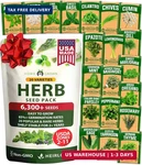 Home Grown Premium Herb Seeds Variety Pack - 20 Heirloom For Planting. Fixed Price $20.30.