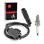 Ignition Coil Spark Plug With Cap For Kawasaki Prairie KVF400A/B/C 1997-2002. Fixed Price $19.49.
