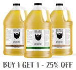 Scented Beard Oil Gallon 7.5 Lbs. Bulk 100% Natural Men's Hair Growth Serum. Fixed Price $76.95.