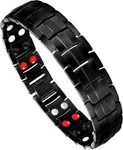 Feraco Mens Magnetic Titanium Steel 4 Elements Magnets Bracelet, Black. Fixed Price $32.99.