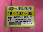 3/4" Apollo Safety Relief Valve 30PSI Bronze 10-407-05 New In Box. Fixed Price $28.95.