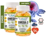 Omega Heart, Brain, & Joint Support-cholesterol Fish Oil 2400 Mg -240 Sofgl. Fixed Price $24.60.
