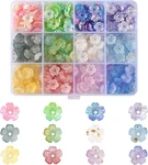 480PCS Gradient Flower Acrylic Beads Caps For Jewelry Making Colorful 5-PETAL. Fixed Price $14.67.