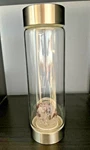 Vitajuwel Via Wellness Glass Gem Water Bottle Amethyst Rose Clear Quartz. Fixed Price $28.00.