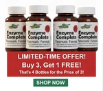 4 Bottles Enzyme Complete Protocol Trypsin, Chymotrypsin. Fixed Price $135.00.