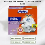 Hefty Ultra Strong 13 Gal Tall Kitchen Bags Odor Control Drawstring 110 Ct. Fixed Price $24.90.