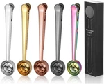 Coffee Scoop & Bag Clps - Great Stainl Steel Measuring. Fixed Price $13.18.